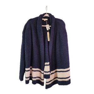 Love Stitch NWT fuzzy blue and white cardigan size small